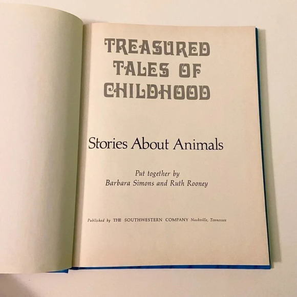 Vintagee  1974 Treasured Tales Of Childhood Stories About Animals Barbara Simons - Picture 8 of 16